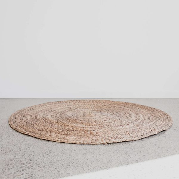 Water Hyacinth round rug, Handmade Welcome Rug For Kitchen Or Living Room, Rectangle Floor Carpet As Housewarming Gift