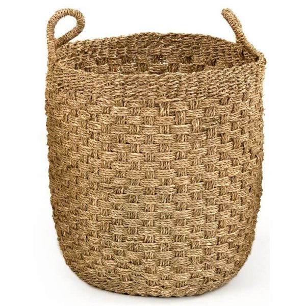 seagrass storage basket with handles
