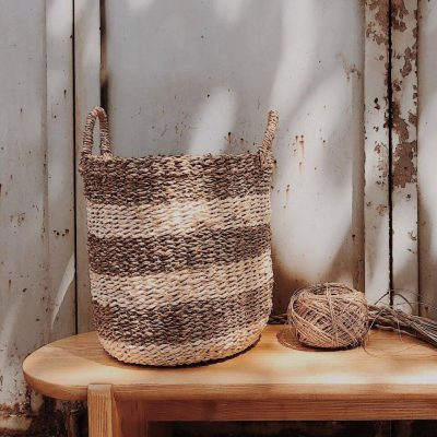 seagrass palm leave baskets