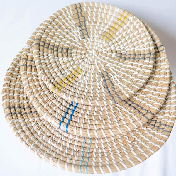 home decor seagrass hanging plates