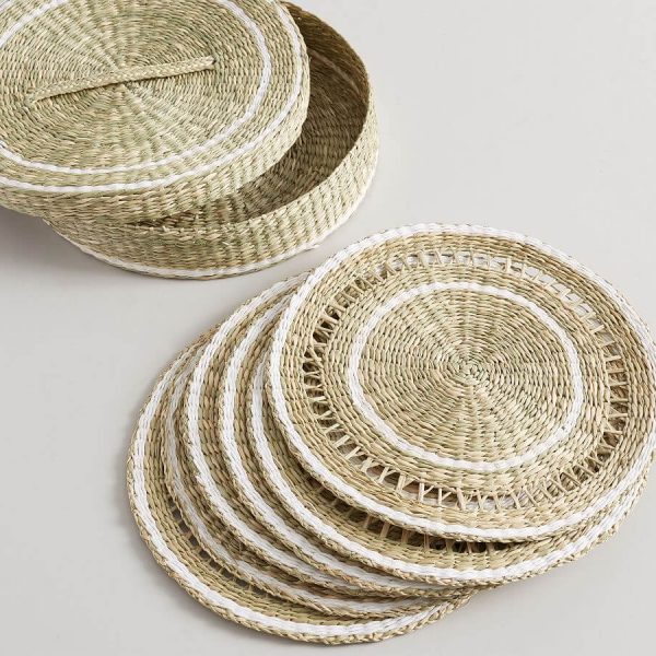 seagrass placemat set and holder ecofriendly tabletop