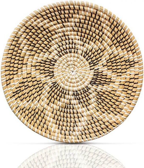 seagrass wall hanging plates