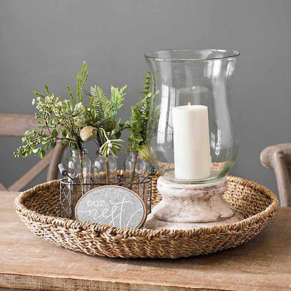 handmade seagrass tray dinning tabletop accessories