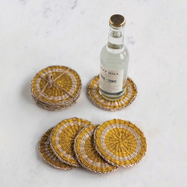 Our Round Hand-Woven Coasters have a unique appearance that can make a hugely different look. and bring a bit of flair to your table décor.