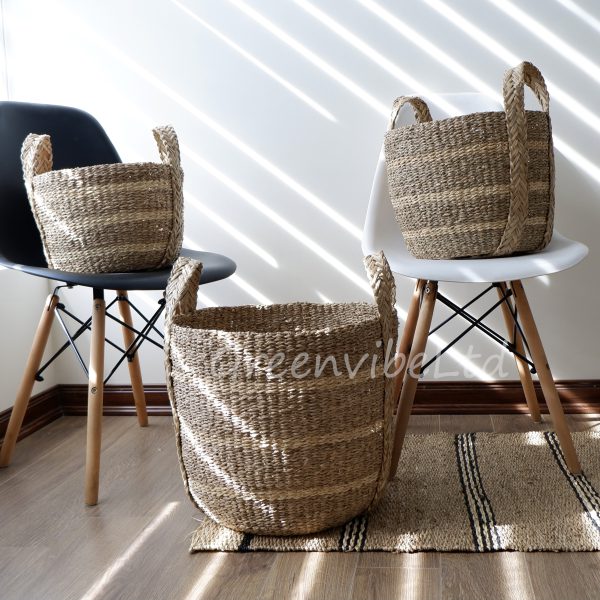 wholesale seagrass palm leaf baskets