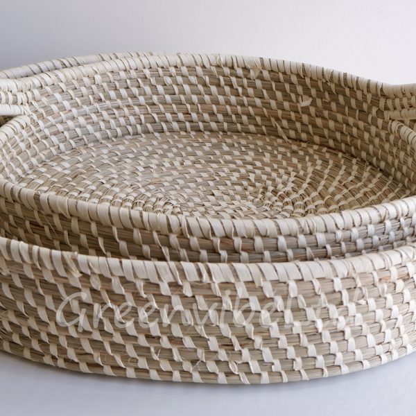 set of 2 Seagrass Oval shape trays