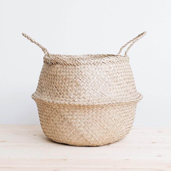 natural seagrass belly basket