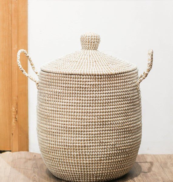 seagrass laundry basket with handles