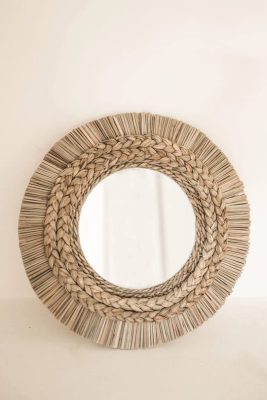 Seagrass and water hyacinth mirror