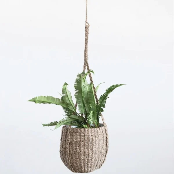 Seagrass Woven Seagrass Hanging Planter