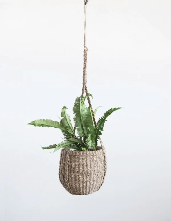 Seagrass Woven Seagrass Hanging Planter