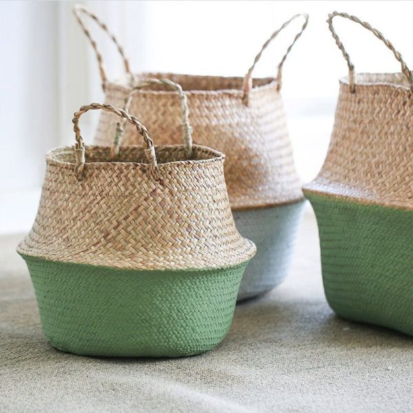 Check out wholesale colorful painted belly basket made of seagrass by Vietnamese artisans, it's cheap yet very stylish and authentic
