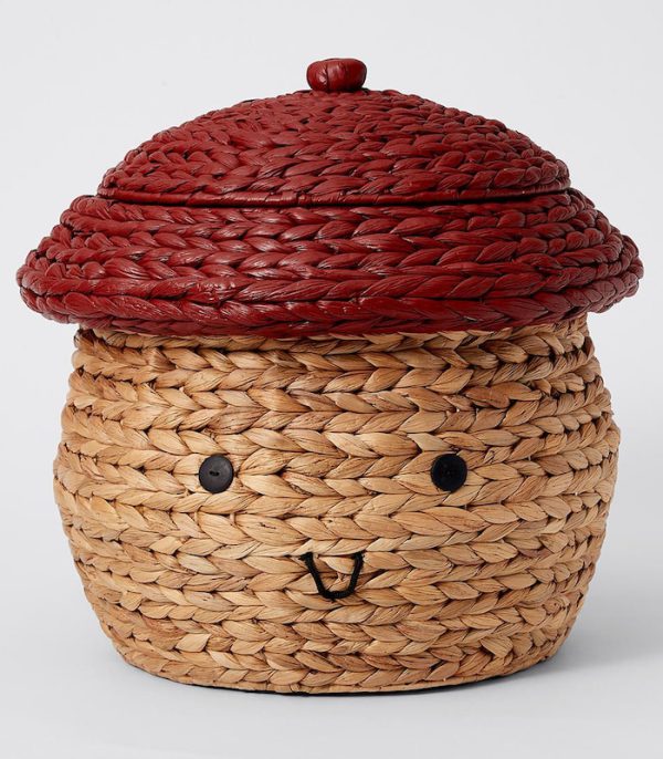 The cuteness, adorable, funny, and lovely of Mushroom Hyacinth Basket will make your baby use them to store their toys.