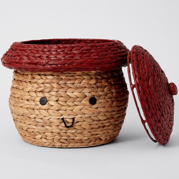 The cuteness, adorable, funny, and lovely of Mushroom Hyacinth Basket will make your baby use them to store their toys.