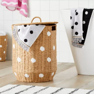 The cuteness, adorable, funny, and lovely of Paper Dot Hyacinth Hamper will make your baby use them to store their toys.