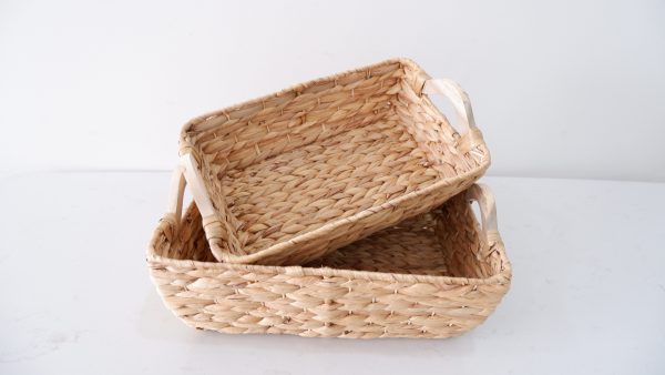 water hyacinth handwoven basket
