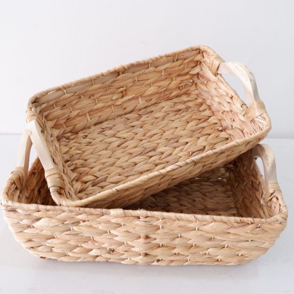 water hyacinth handwoven basket
