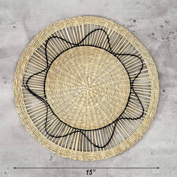seagrass placemat plate round woven