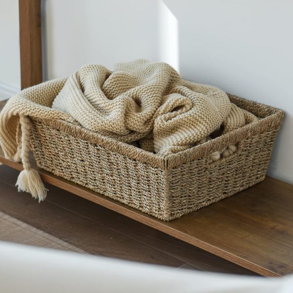 wholesale storage basket home decor seagrass basket wicker storage basket